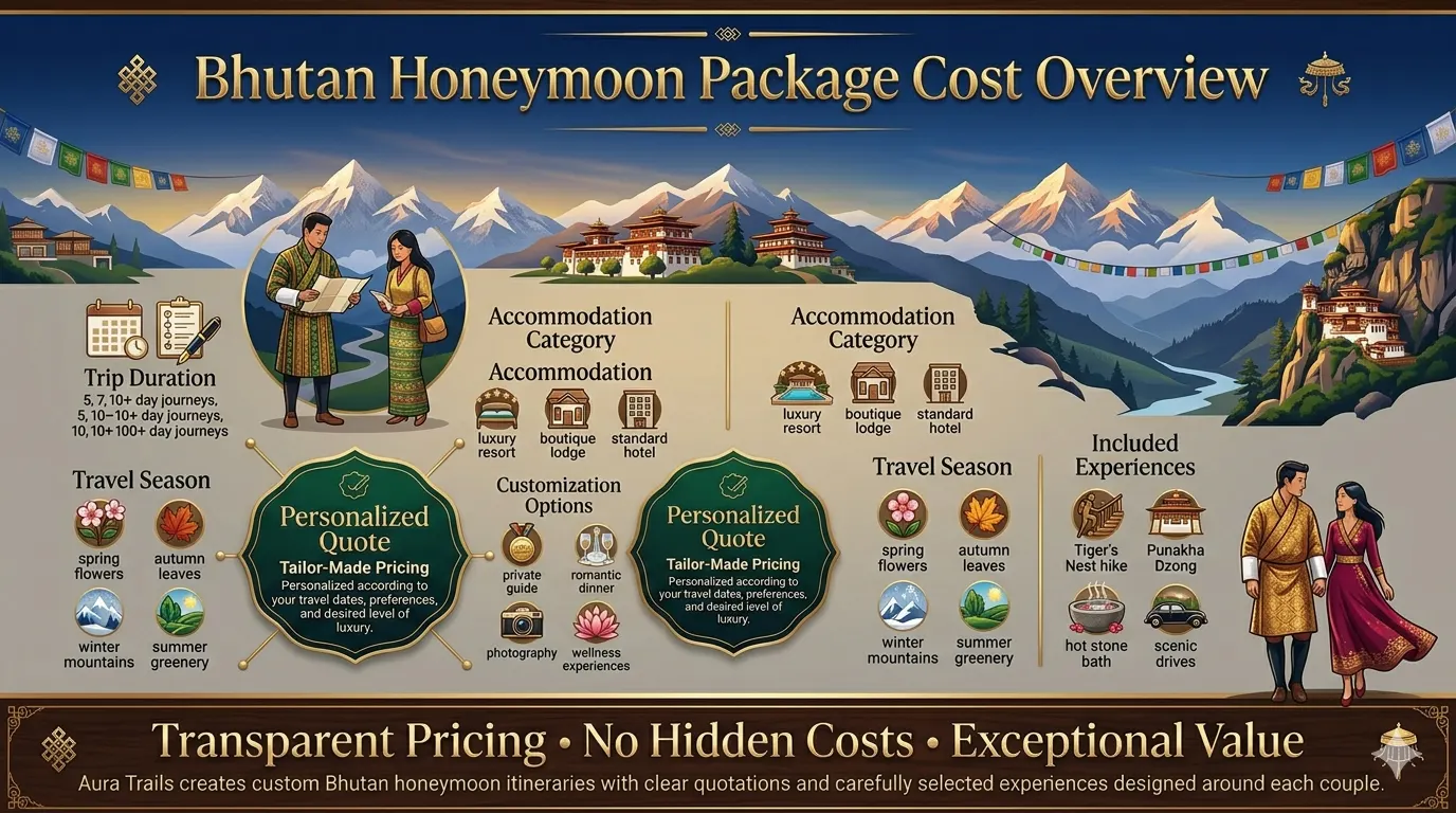 Cost Overview of Bhutan Honeymoon Tour Packages