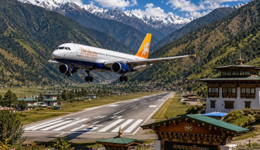 How to travel Bhutan from USA - By Air